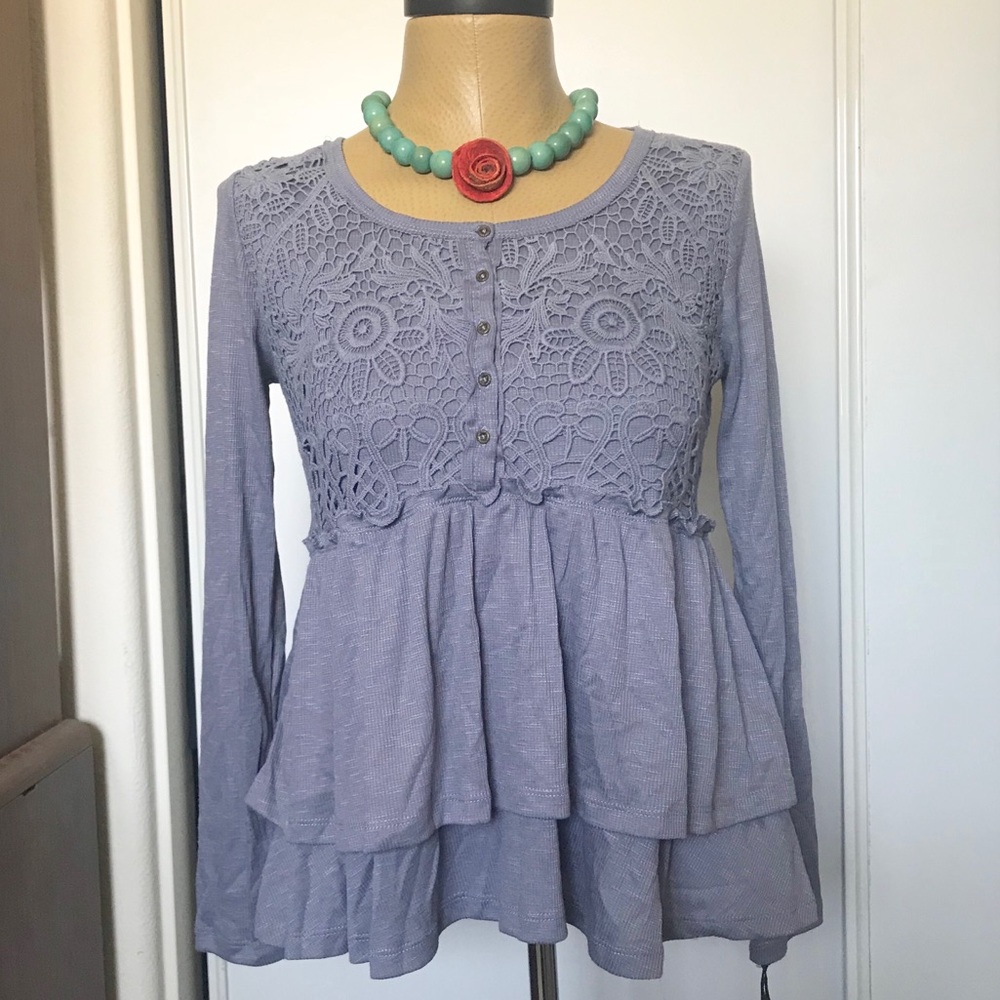 🍂 Knox Rose periwinkle long sleeve blouse🍂